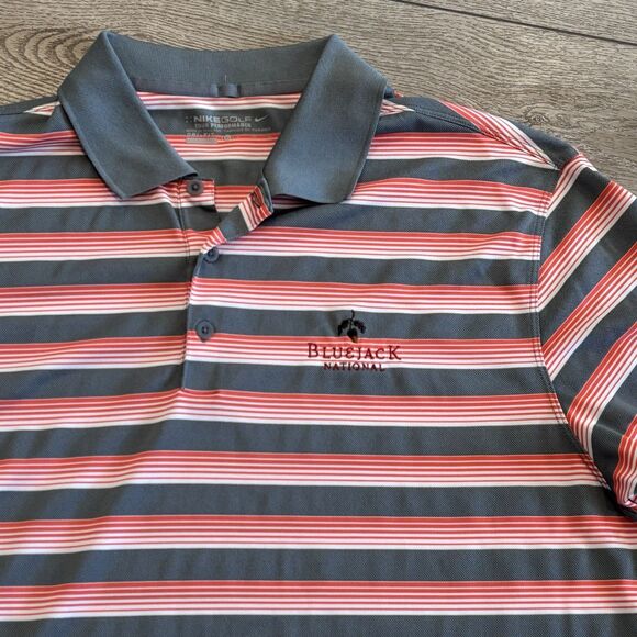 Bluejack National Nike Dri Fit Tour Performance Golf Polo Shirt Mens XL Preppy - Picture 1 of 7